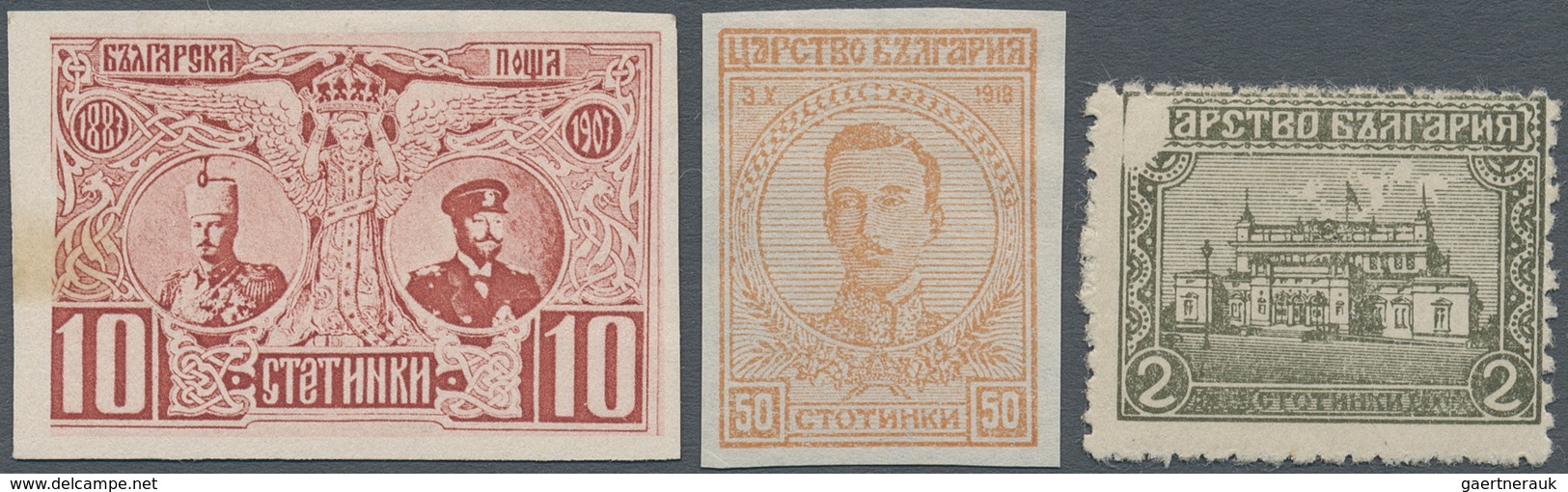 Bulgarien: 1907/1958, Mainly Up To 1924, SPECIALITIES, Chiefly Mint Assortment On Retail Cards, Comp - Brieven En Documenten