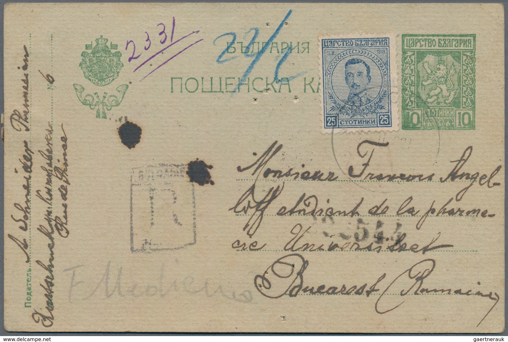 Bulgarien: 1912/1921, Assortment Of Apprx. 80 Covers/cards/used Stationeries, Showing A Nice Range O - Lettres & Documents