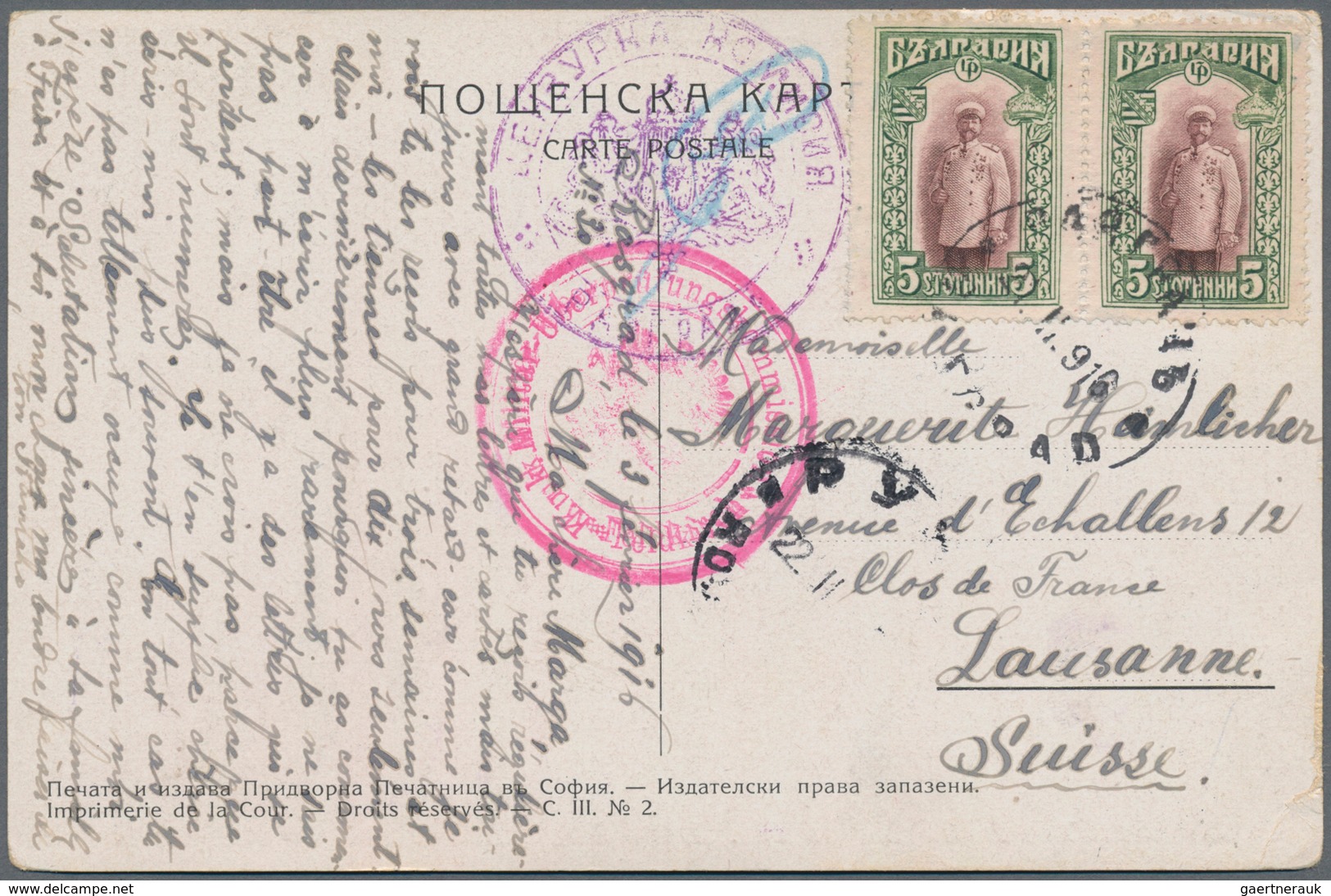 Bulgarien: 1916/1918, Assortment Of Apprx. 73 Censored Covers/cards, Usual Poatal Wear, Interesting - Cartas & Documentos
