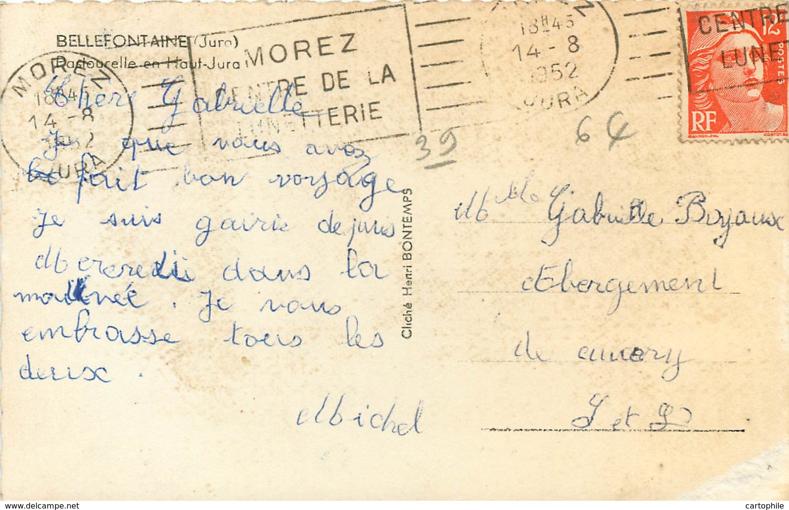 39 - BELLEFONTAINE - Pastourelle En Haut Jura En 1952 - Autres & Non Classés
