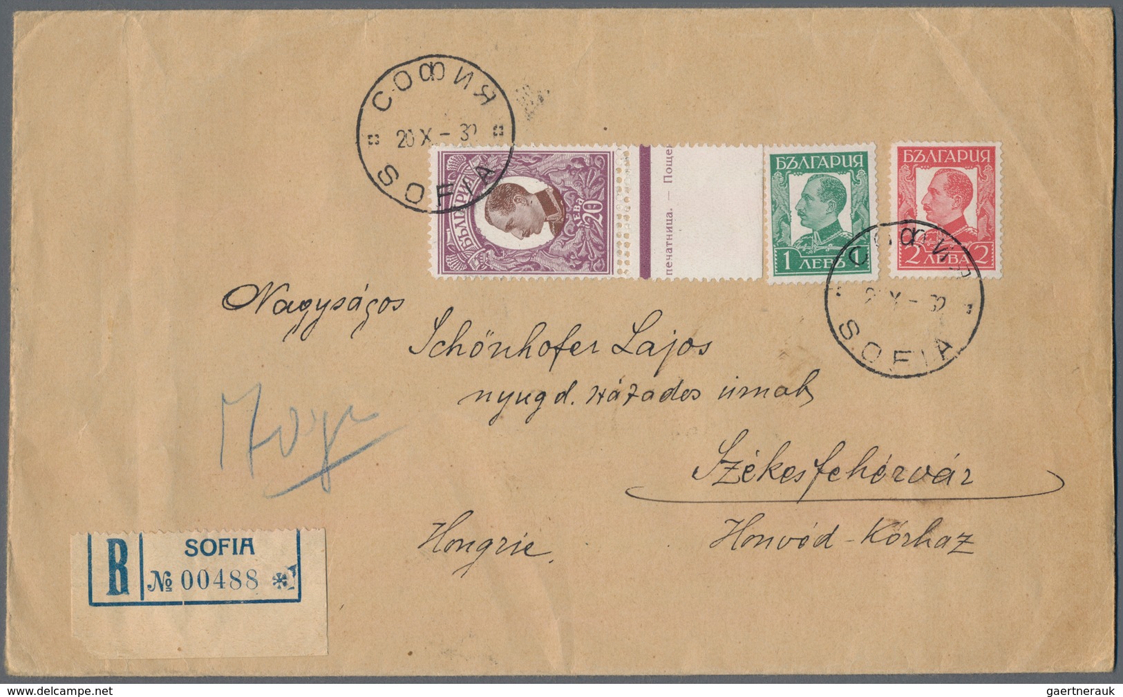 Bulgarien: 1933/1945, Holding Of Apprx. 160 Commercial Covers Bearing Definitive Frankings, Incl. Re - Covers & Documents