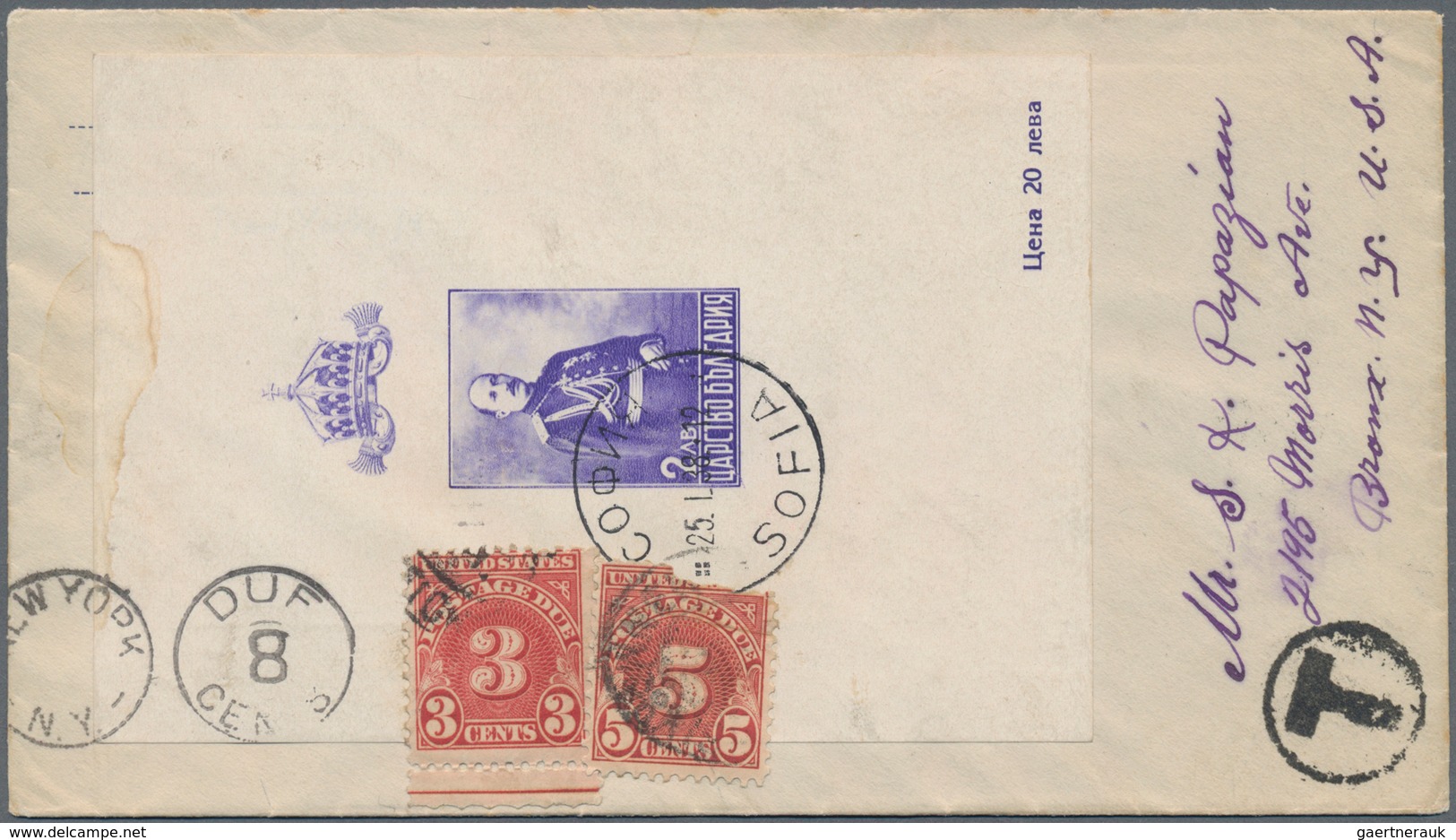 Bulgarien: 1933/1947, Assortment Of 23 (mainly Commercial) Covers/cards, Comprising Interesting Fran - Covers & Documents