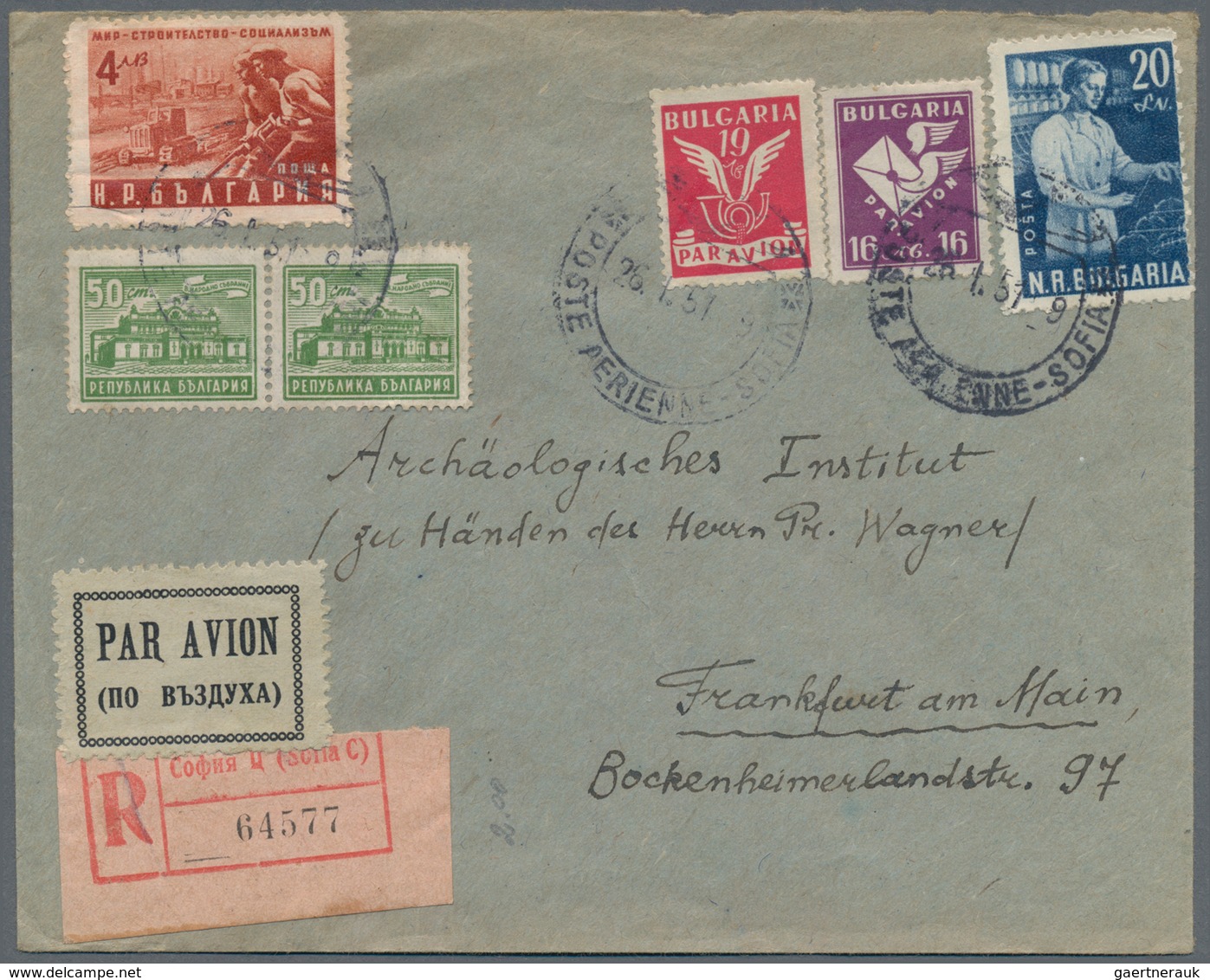 Bulgarien: 1945/1951, Assortment Of Apprx. 115 Covers/cards/used Stationeries, Mainly Commercial Mai - Covers & Documents