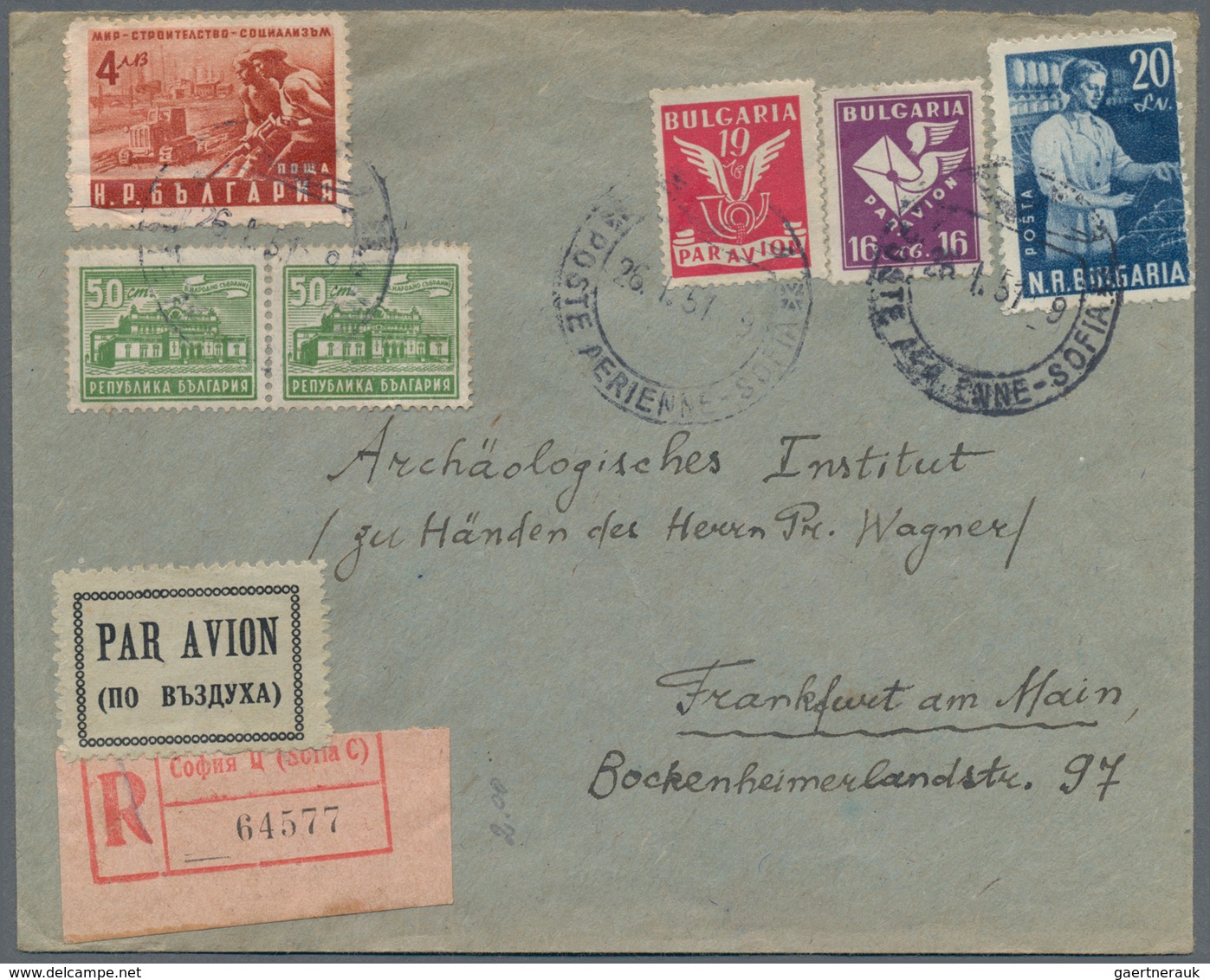 Bulgarien: 1945/1951, Assortment Of Apprx. 115 Covers/cards/used Stationeries, Mainly Commercial Mai - Briefe U. Dokumente