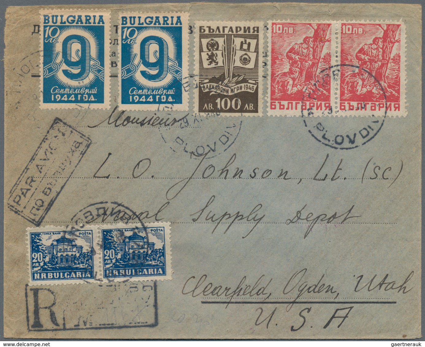 Bulgarien: 1945/1951, assortment of apprx. 115 covers/cards/used stationeries, mainly commercial mai