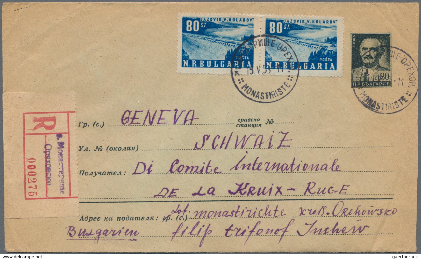 Bulgarien - Ganzsachen: 1953/1962, Assortment Of 54 Commercially Used Stationeries (mainly Envelopes - Cartes Postales