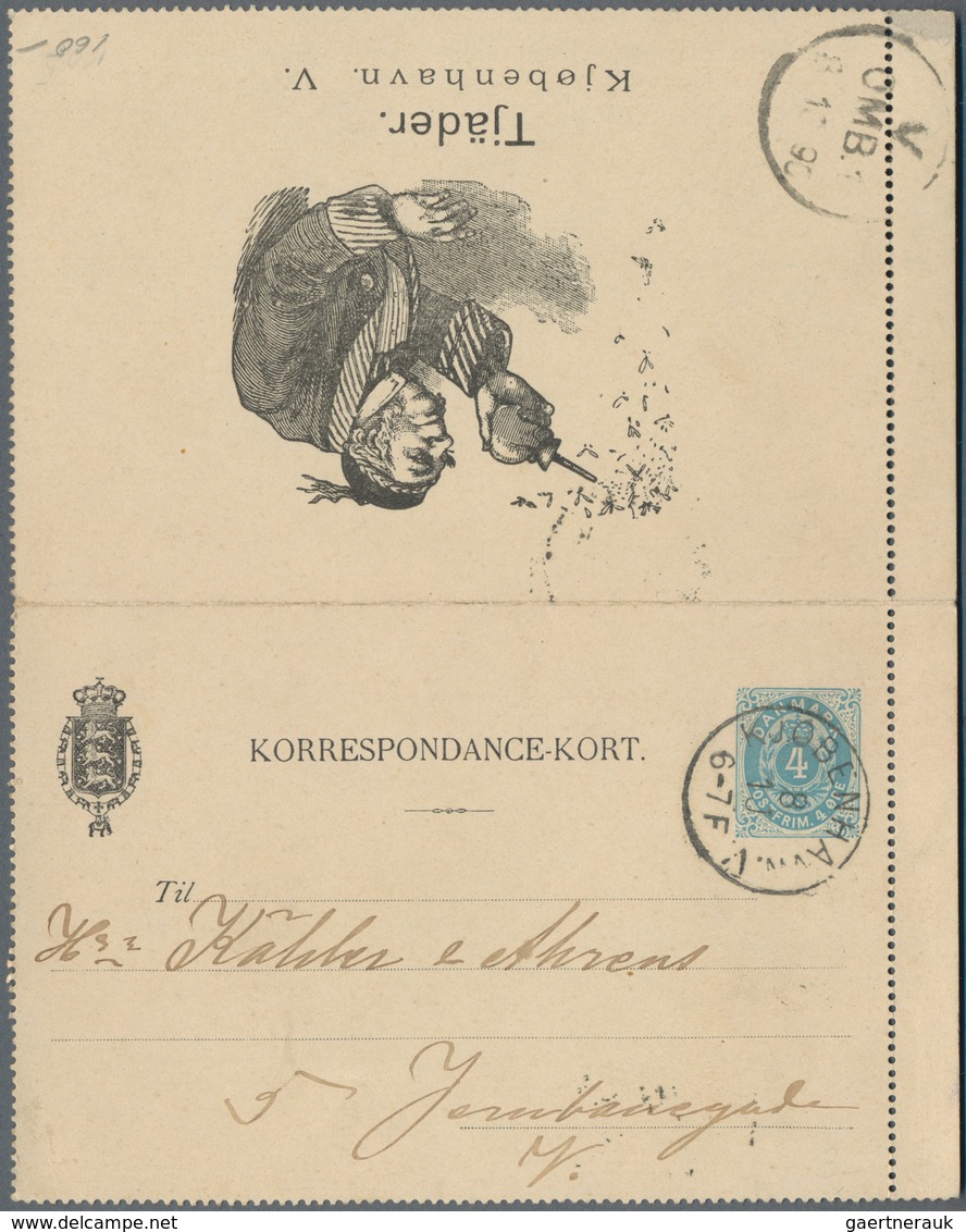 Dänemark: 1840's-1940's (ca.): More Than 60 Covers, Postcards, Postal Stationery Items And Picture P - Covers & Documents