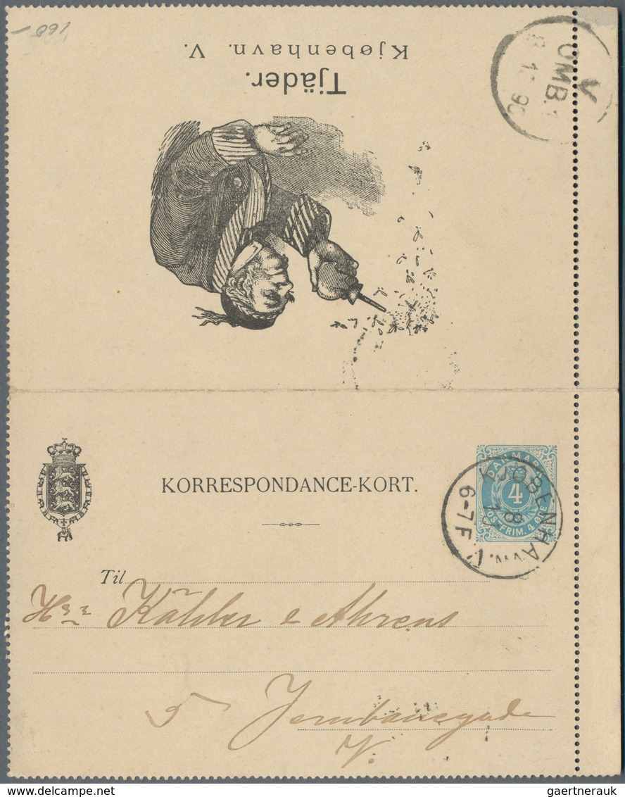 Dänemark: 1840's-1940's (ca.): More Than 60 Covers, Postcards, Postal Stationery Items And Picture P - Cartas & Documentos