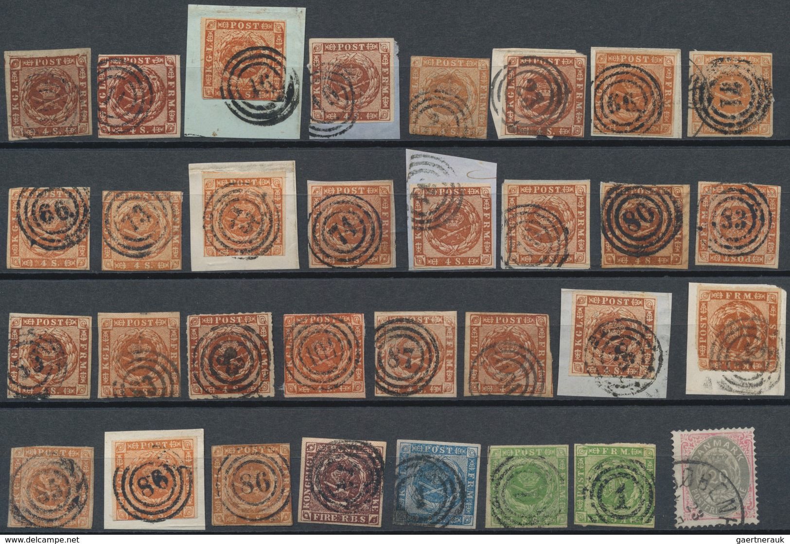 Dänemark: 1851/1930 (ca.), Used And Mint Assortment On Stockcards, Comprising A Nice Selection Of Cl - Briefe U. Dokumente