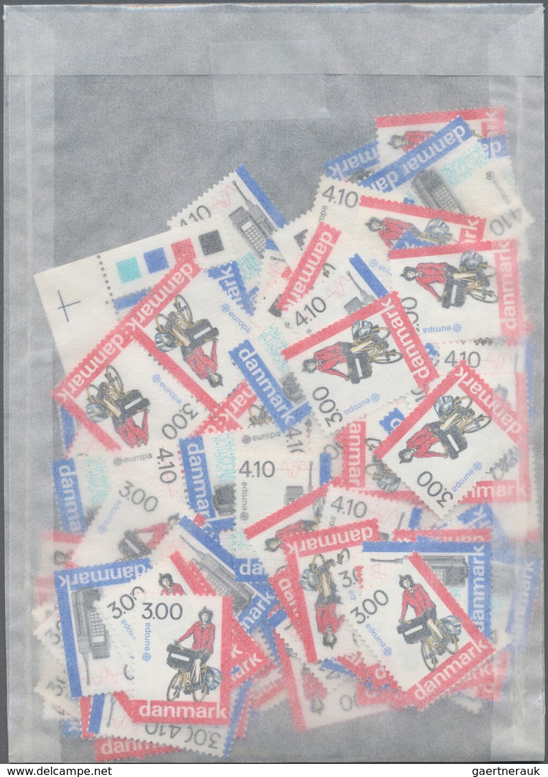 Dänemark: 1969/1992, Stock Of The Europa Issues, Complete Sets Mint Never Hinged. List Of Content En - Covers & Documents