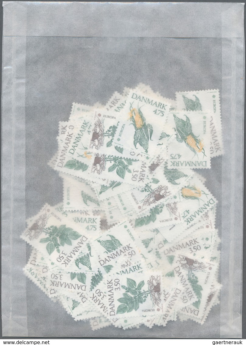 Dänemark: 1977/1992, Stock Of The Europa Issues, Complete Sets Mint Never Hinged. List Of Content En - Briefe U. Dokumente