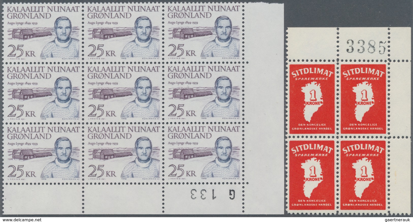 Dänemark - Grönland: 1915/1990 (ca.), Interesting Accumulation Incl. Some Nice Stamps As 6 X Pakke P - Lettres & Documents