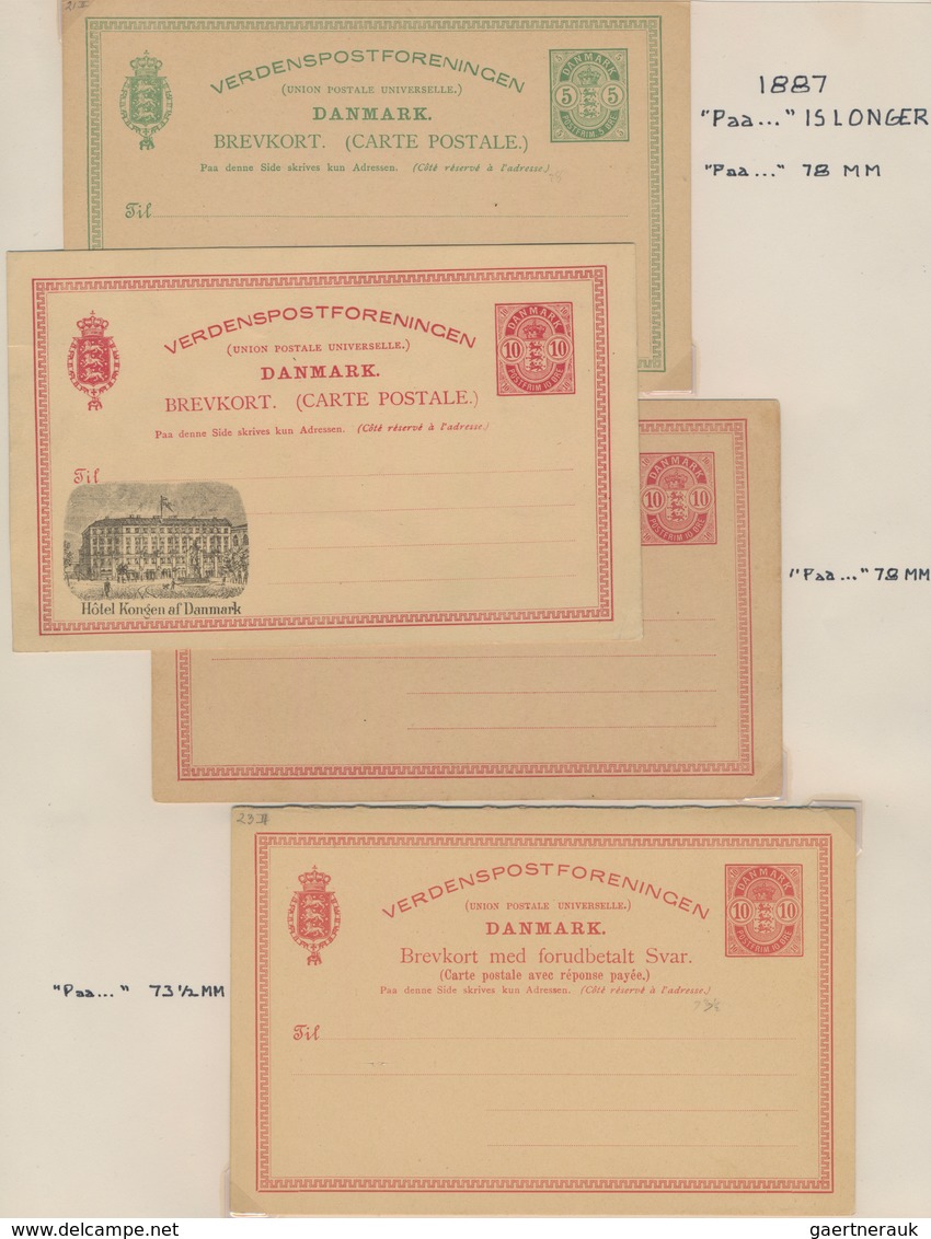 Dänemark - Ganzsachen: 1871/1997 Postal Stationery Collection Starting From P 1 With Total Ca. 315 I - Ganzsachen