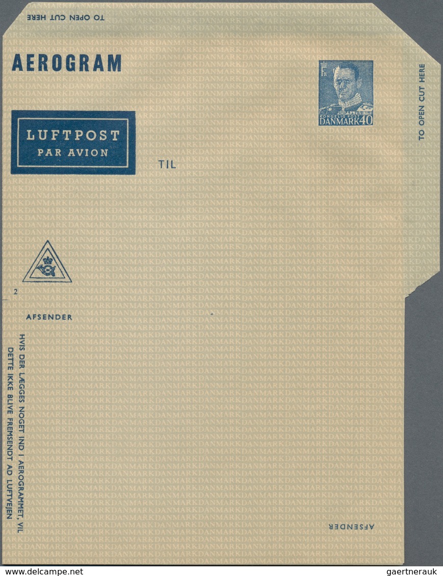 Dänemark - Ganzsachen: 1948/85 Ca. 120 Unused/CTO-used And Used Aerograms, Incl. Aerograms With Reva - Ganzsachen