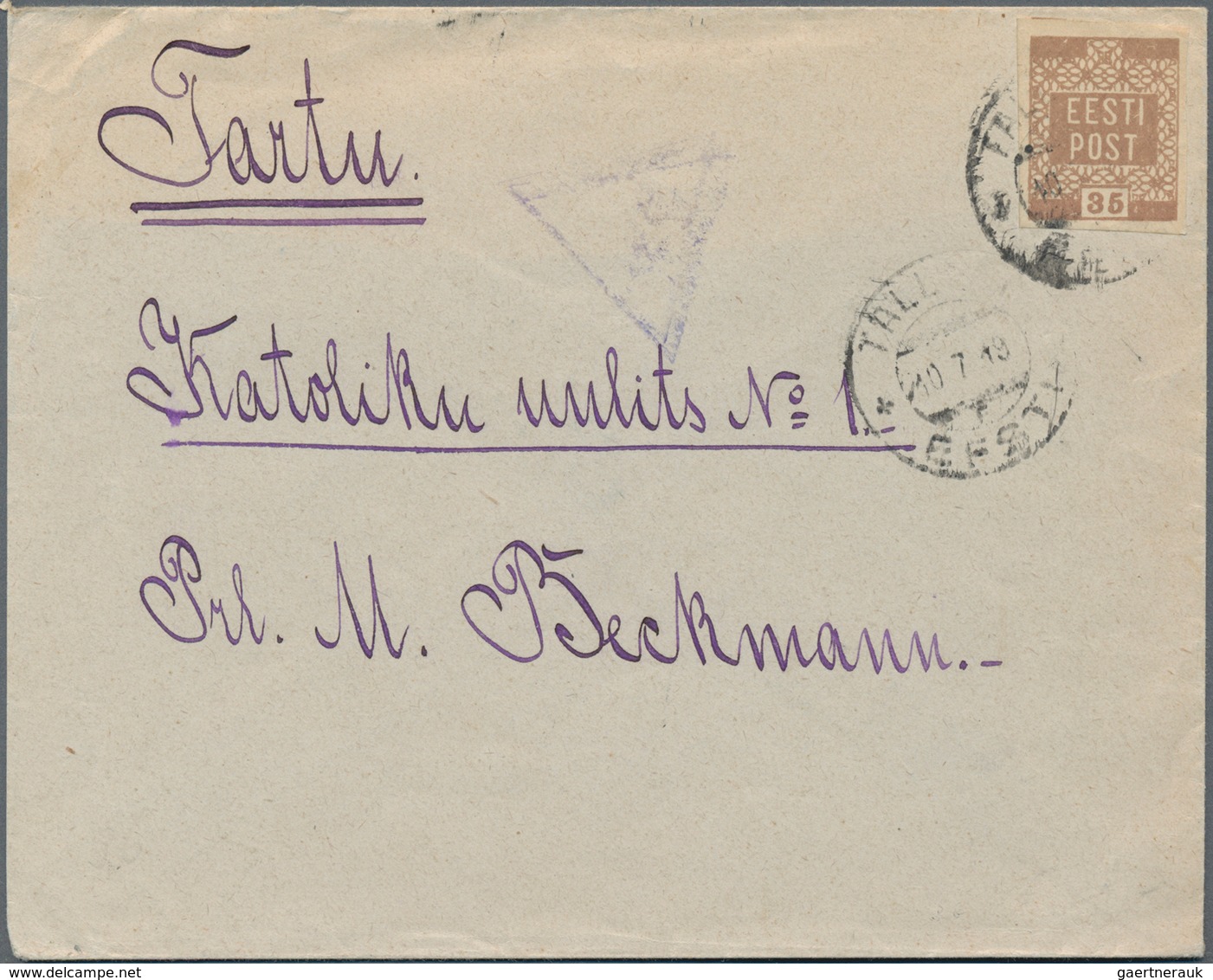 Estland: 1919/1940, Interesting Accumulation Of 45 Covers And Cards Showing E.g. Censor, Airmail, Re - Estonie