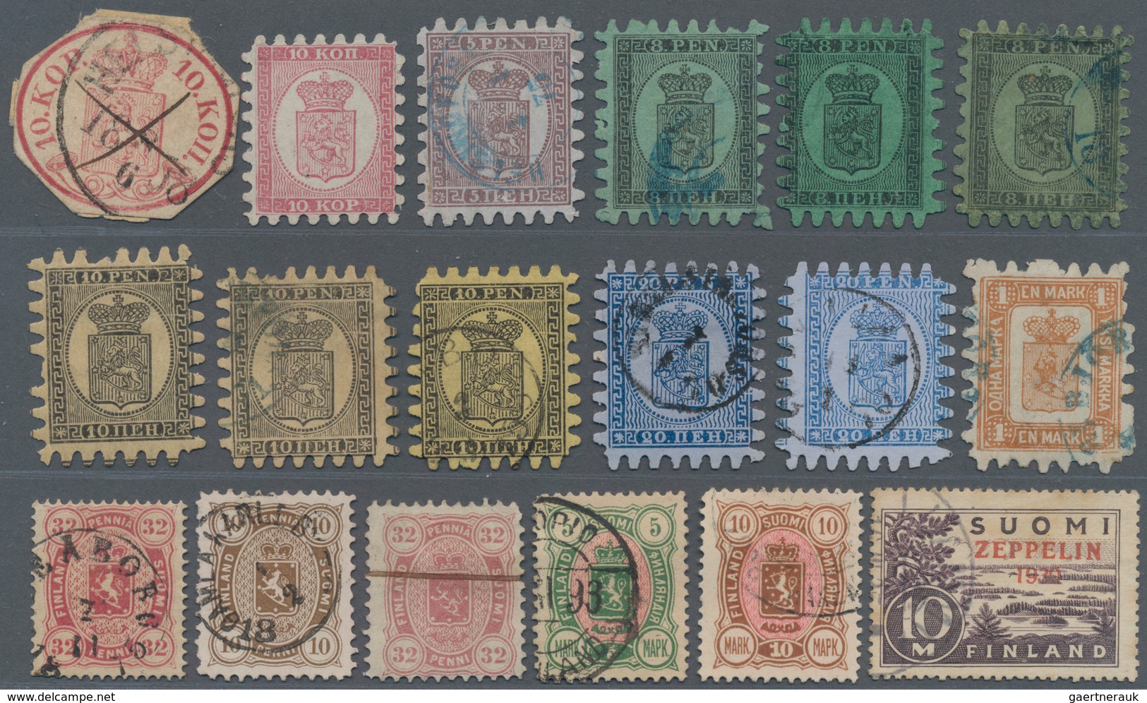 Finnland: 1860/1980 (ca.), Duplicates On Stockcards With Several Better Issues Specially In The Earl - Gebruikt