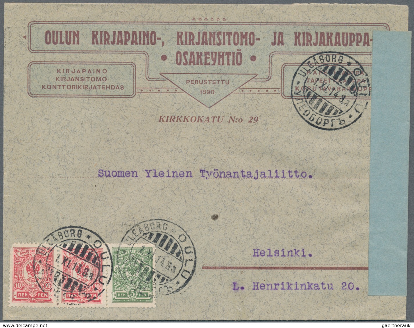 Finnland: 1914/1917, Vielseitiger Sammlungsbestand Von Ca. 90 Zensierten Inlandsbelegen Aus Russisch - Used Stamps