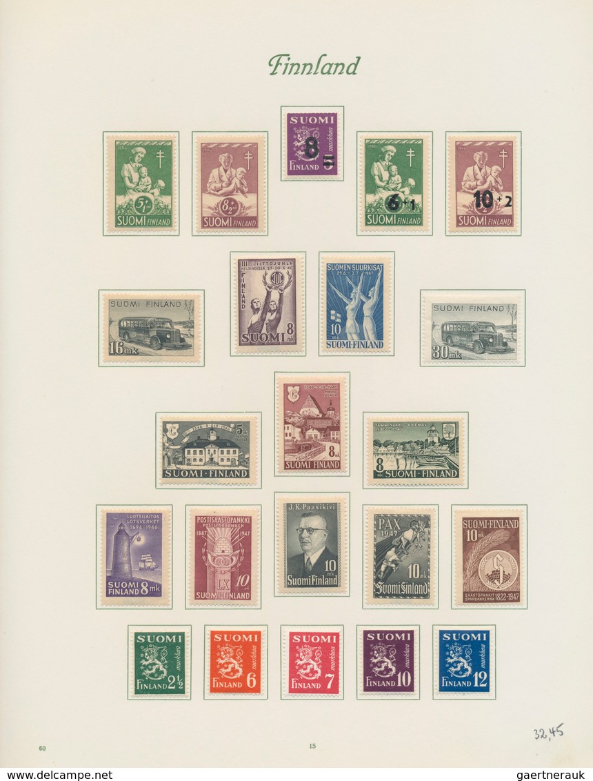 Finnland: 1935/65, Collection Mint (later Issues Never Hinged And Earlier Issues With First Hinges) - Gebruikt