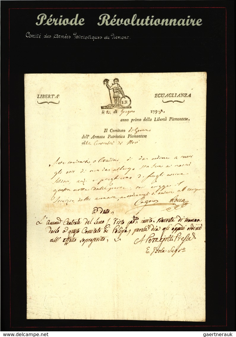Frankreich - Vorphilatelie: 1797/1805 (ca.) Collection Of Approx. 200 Letters (letter Contents)inclu - 1801-1848: Precursores XIX