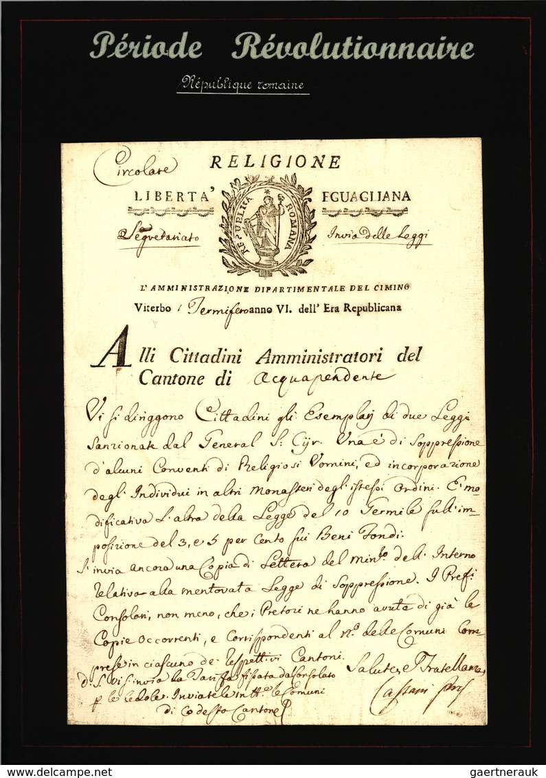 Frankreich - Vorphilatelie: 1797/1805 (ca.) Collection of approx. 200 letters (letter contents)inclu