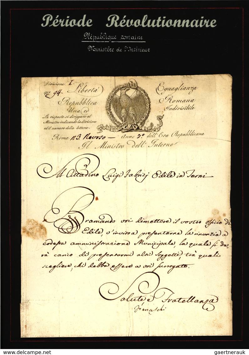 Frankreich - Vorphilatelie: 1797/1805 (ca.) Collection of approx. 200 letters (letter contents)inclu