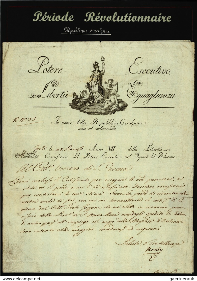 Frankreich - Vorphilatelie: 1797/1805 (ca.) Collection of approx. 200 letters (letter contents)inclu