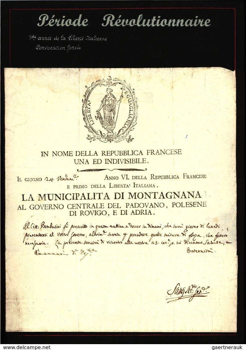 Frankreich - Vorphilatelie: 1797/1805 (ca.) Collection of approx. 200 letters (letter contents)inclu