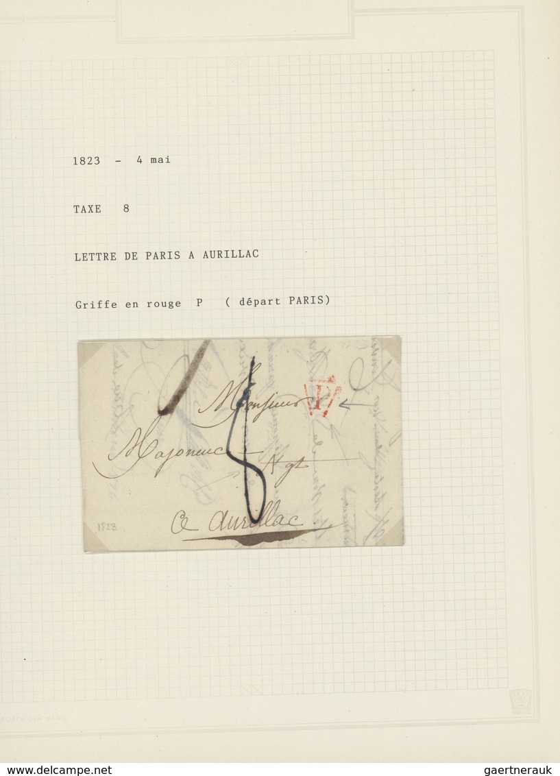 Frankreich - Vorphilatelie: 1822/1826, Collection Of Pre-philatelic Letters Showing A Nice Range Of - 1801-1848: Voorlopers XIX
