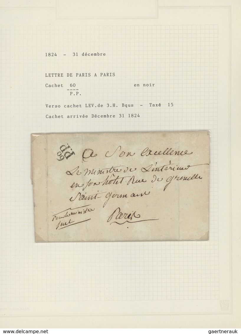 Frankreich - Vorphilatelie: 1822/1826, Collection Of Pre-philatelic Letters Showing A Nice Range Of - 1801-1848: Précurseurs XIX