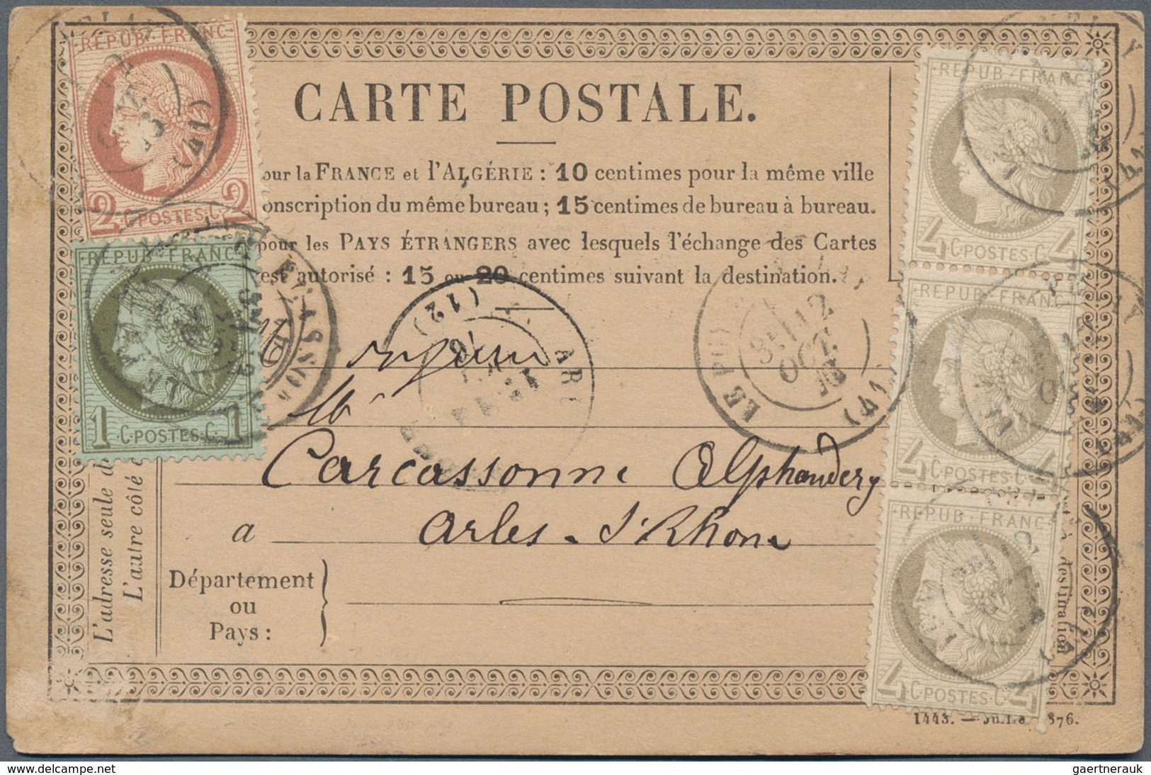 Frankreich: 1810/1960 (ca.), Assortment Of Apprx. 100 Covers/cards, Some Postal Wear, Comprising A N - Collections