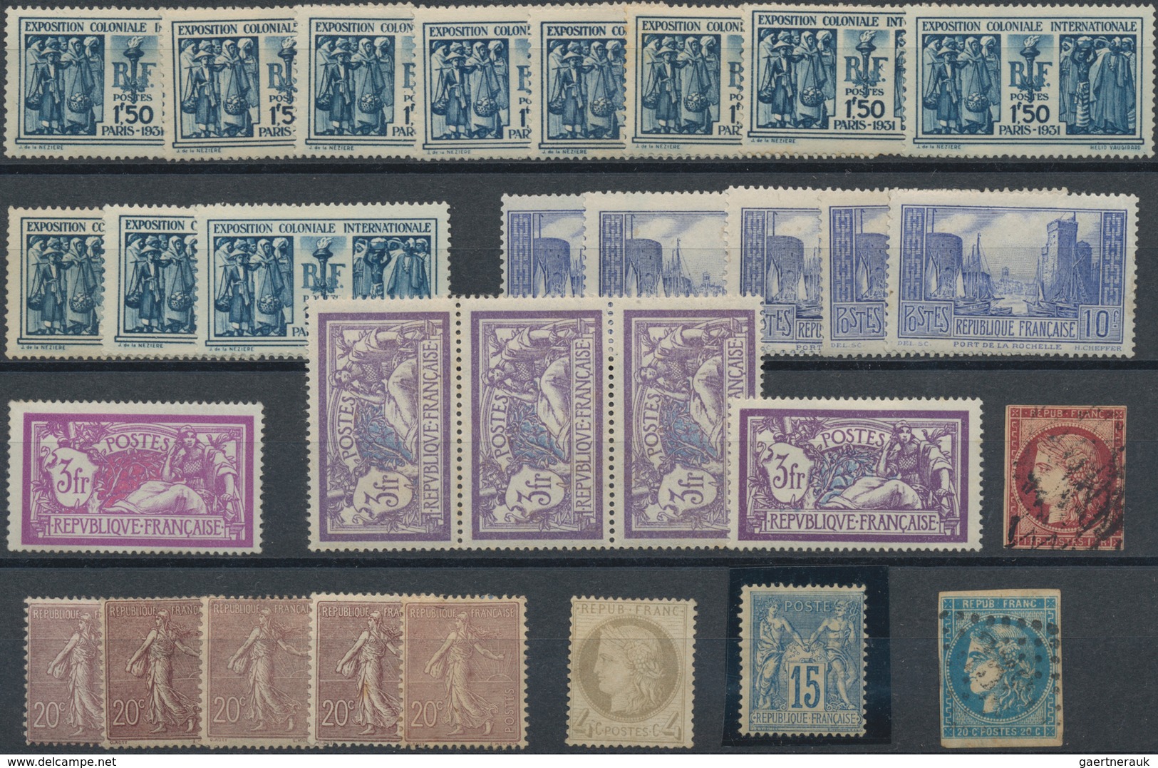 Frankreich: 1849/1955 (ca.), FRENCH PHILATELIC TREASURE, Sophisticated Accumulation On Stockcards Wi - Verzamelingen