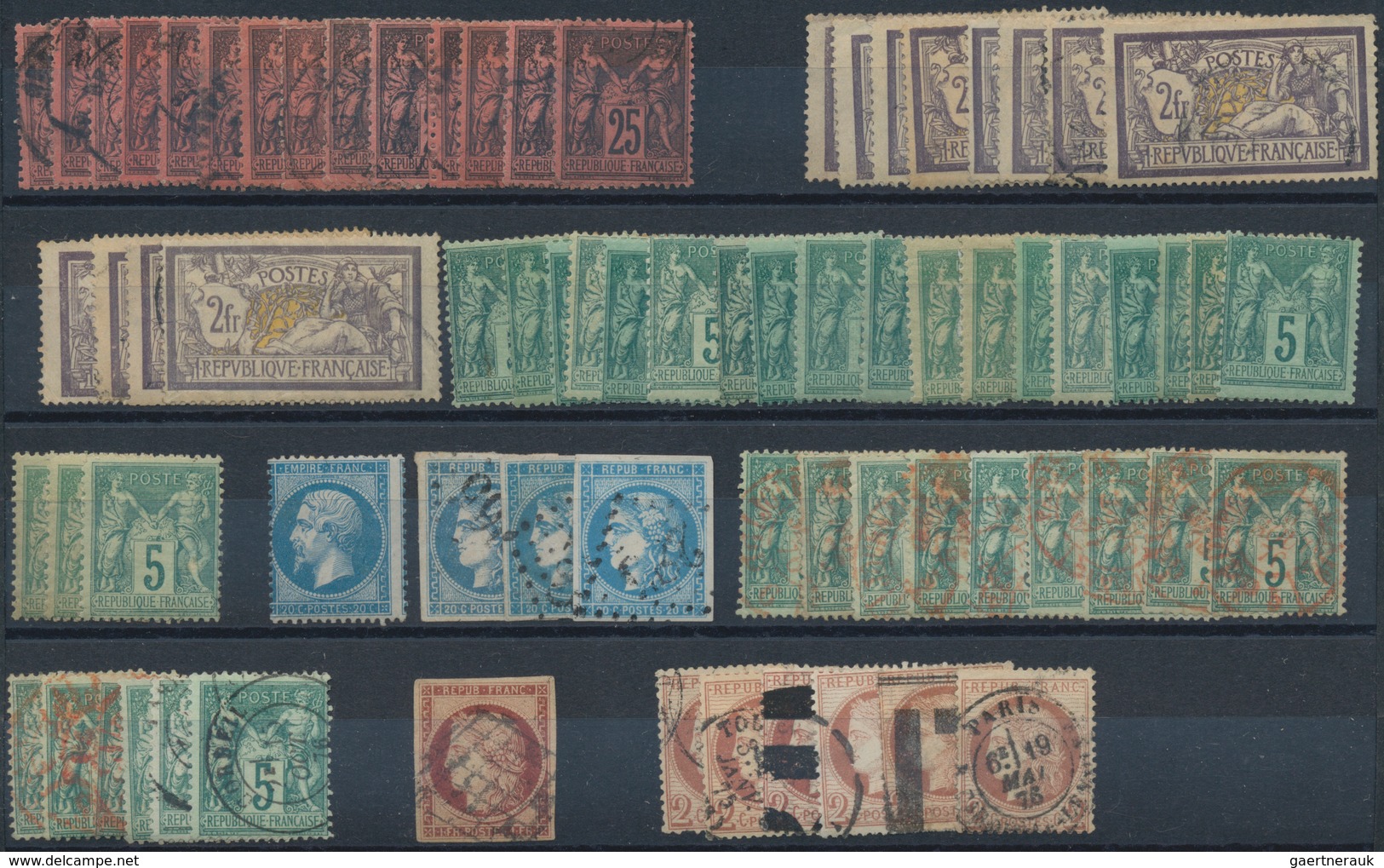 Frankreich: 1849/1955 (ca.), FRENCH PHILATELIC TREASURE, Sophisticated Accumulation On Stockcards Wi - Collections