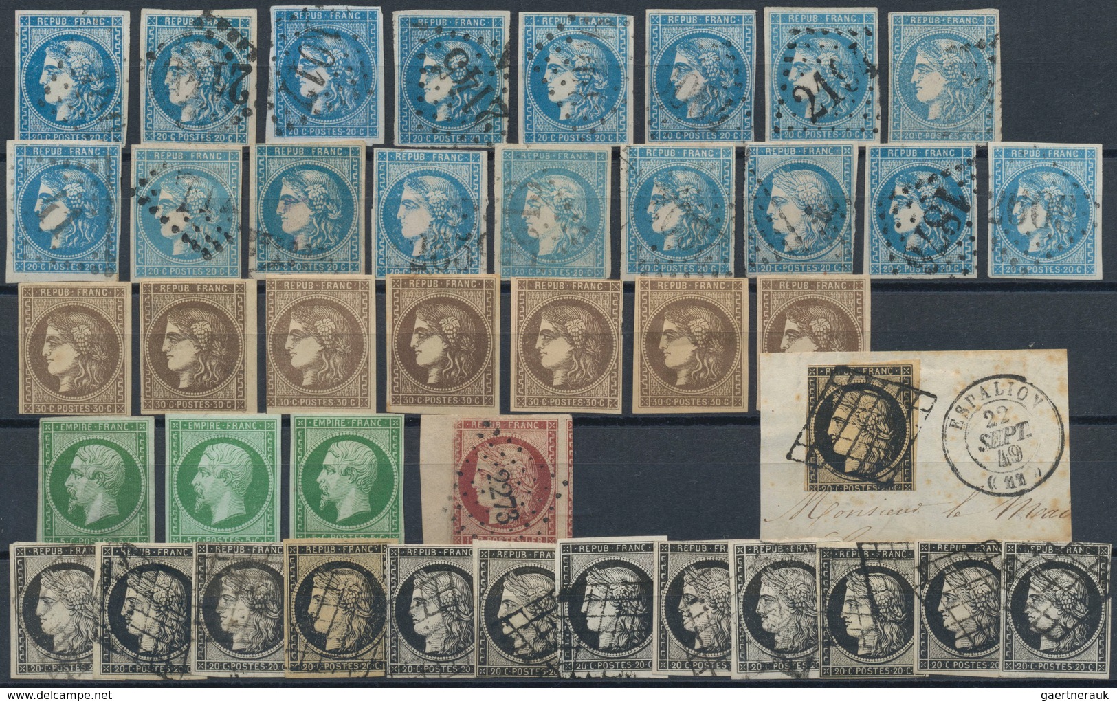 Frankreich: 1849/1955 (ca.), FRENCH PHILATELIC TREASURE, Sophisticated Accumulation On Stockcards Wi - Verzamelingen