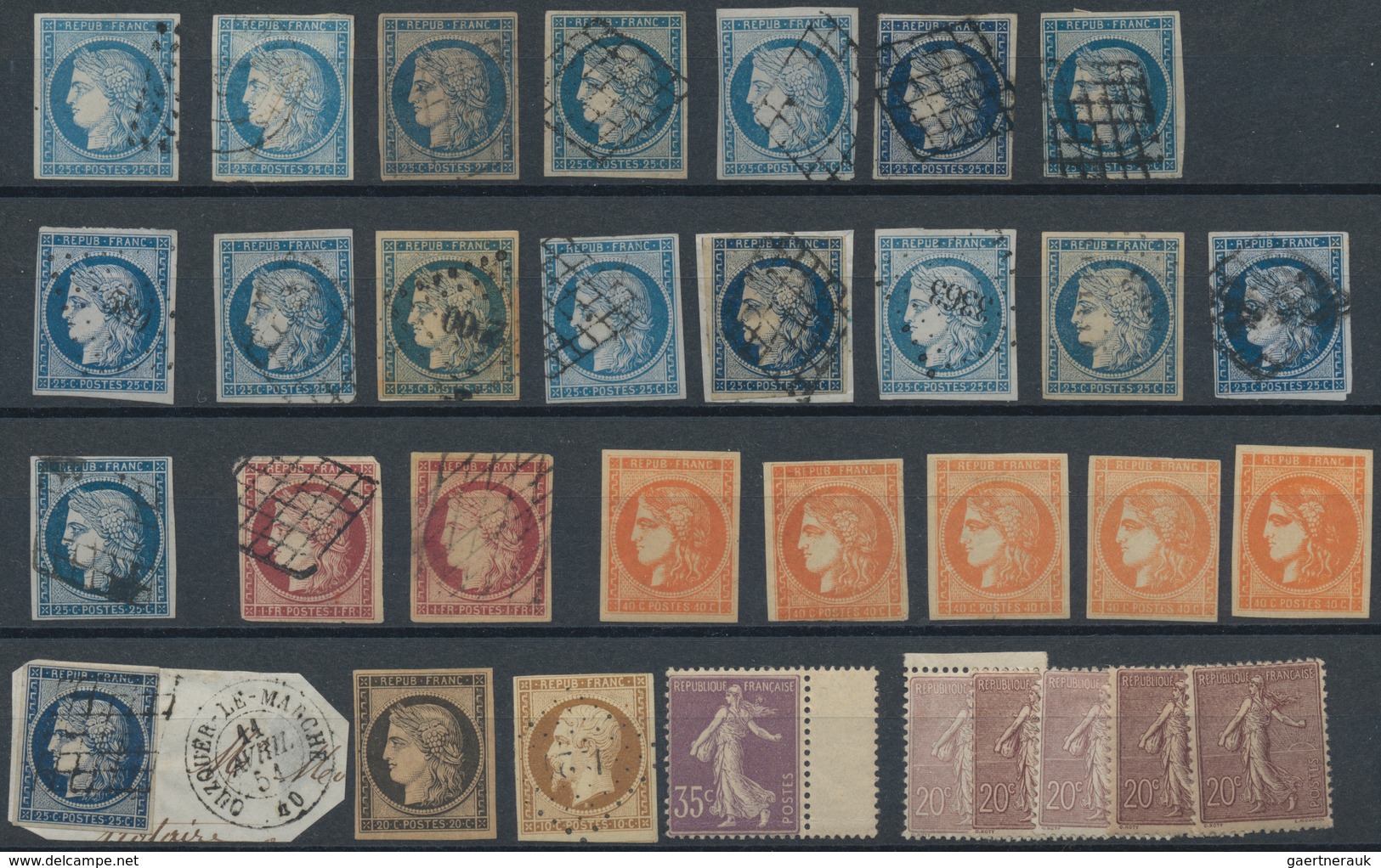 Frankreich: 1849/1955 (ca.), FRENCH PHILATELIC TREASURE, Sophisticated Accumulation On Stockcards Wi - Verzamelingen