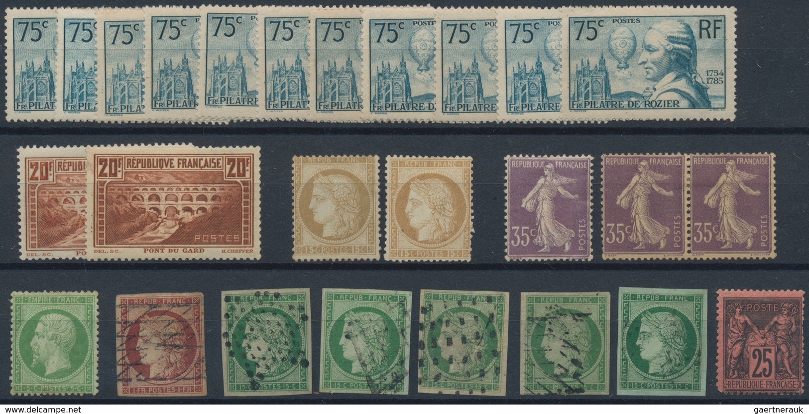 Frankreich: 1849/1955 (ca.), FRENCH PHILATELIC TREASURE, Sophisticated Accumulation On Stockcards Wi - Collections