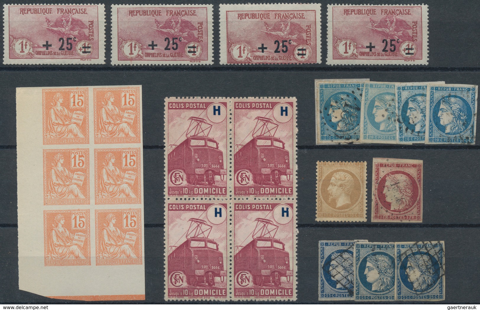 Frankreich: 1849/1955 (ca.), FRENCH PHILATELIC TREASURE, Sophisticated Accumulation On Stockcards Wi - Colecciones Completas