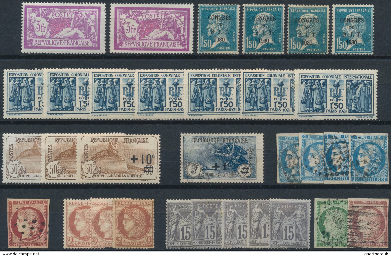 Frankreich: 1849/1955 (ca.), FRENCH PHILATELIC TREASURE, Sophisticated Accumulation On Stockcards Wi - Collections