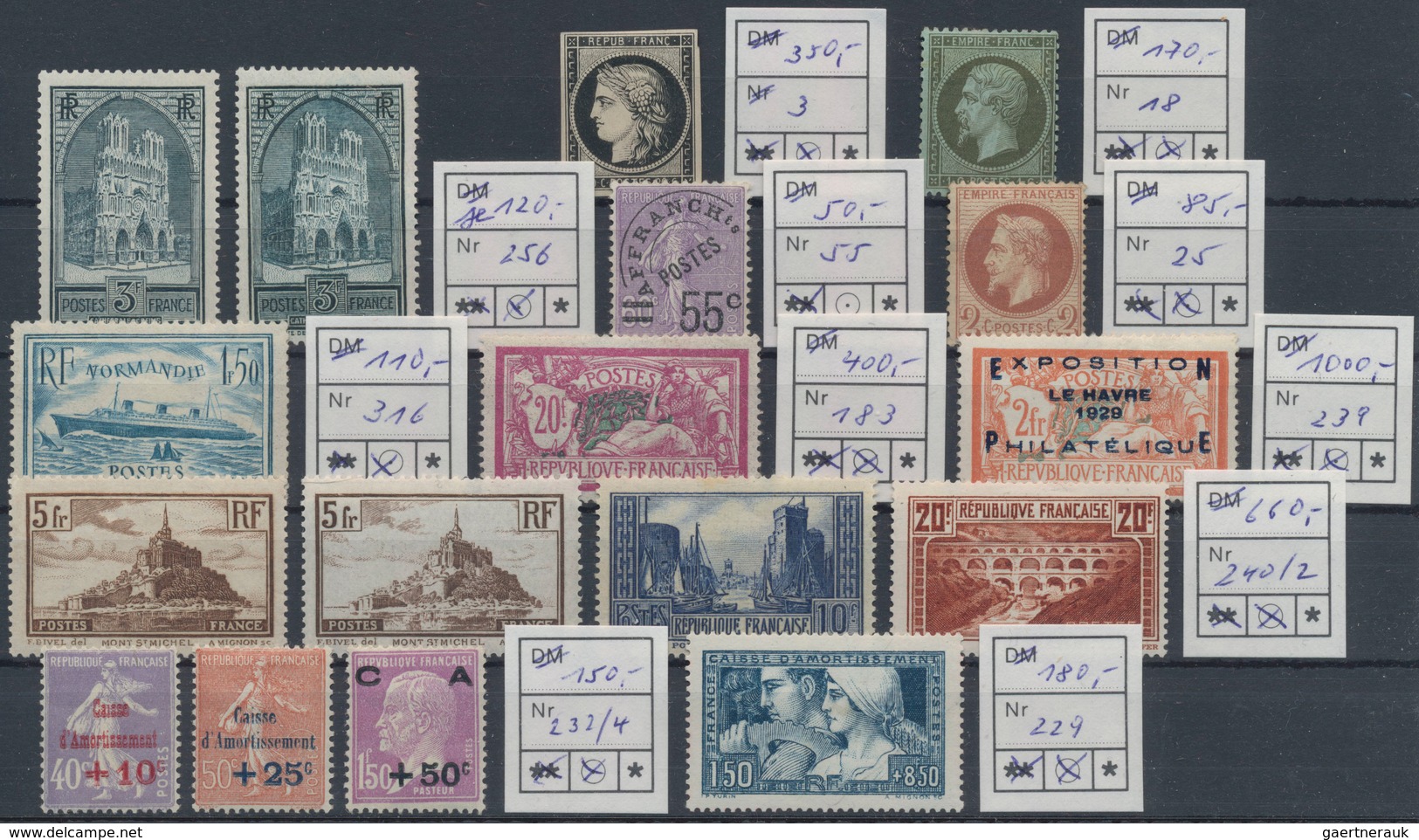 Frankreich: 1849/1960 (ca.), Used And Mint Accumulation In Several Albums (plus On Stockcards), Part - Colecciones Completas