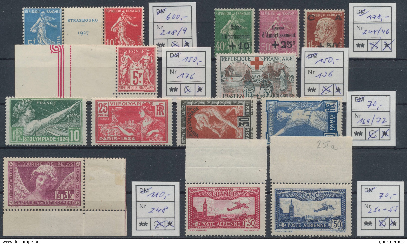 Frankreich: 1849/1960 (ca.), Used And Mint Accumulation In Several Albums (plus On Stockcards), Part - Verzamelingen