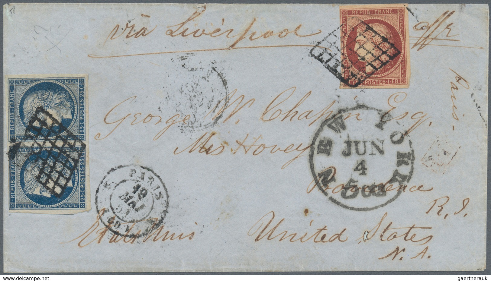 Frankreich: 1849-1870's "FRENCH POSTAL HISTORY": Collection of more than 30 special, attractive, sca