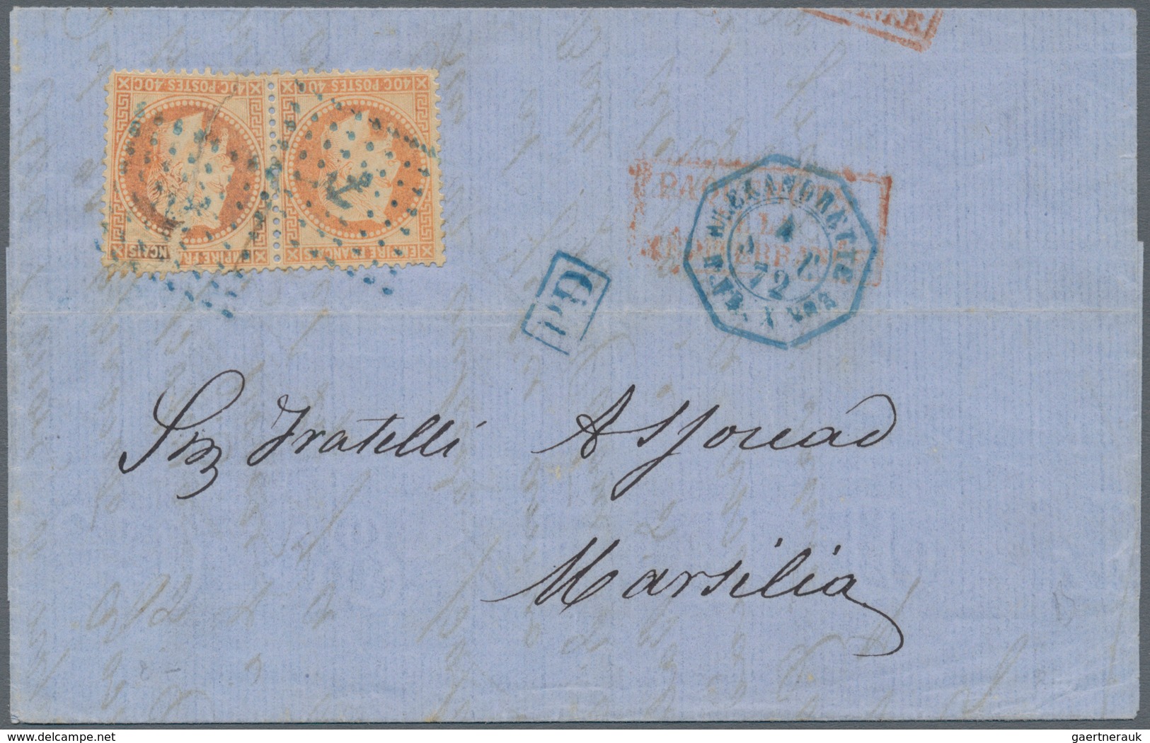 Frankreich: 1849-1870's "FRENCH POSTAL HISTORY": Collection of more than 30 special, attractive, sca