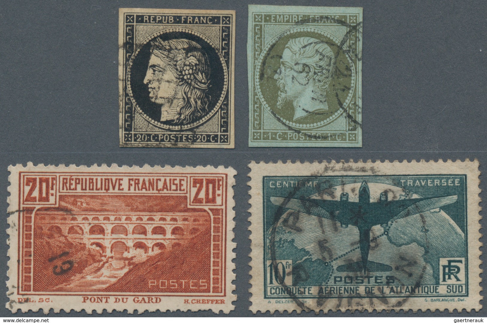 Frankreich: 1849-1950's Ca.: Hundreds Of Used And Few Mint Stamps Plus Two Covers, Including Some Us - Verzamelingen