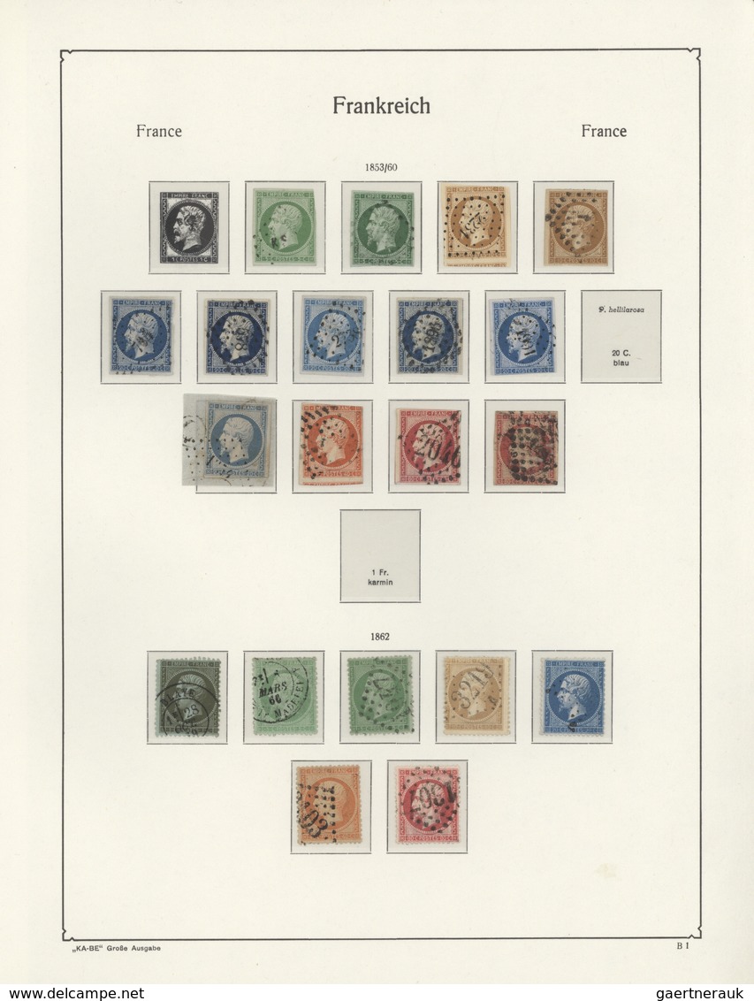 Frankreich: 1850 - 1957, Clean Stamped Collection From The Classic Issues With Some Gaps (sheet 3 Un - Collections