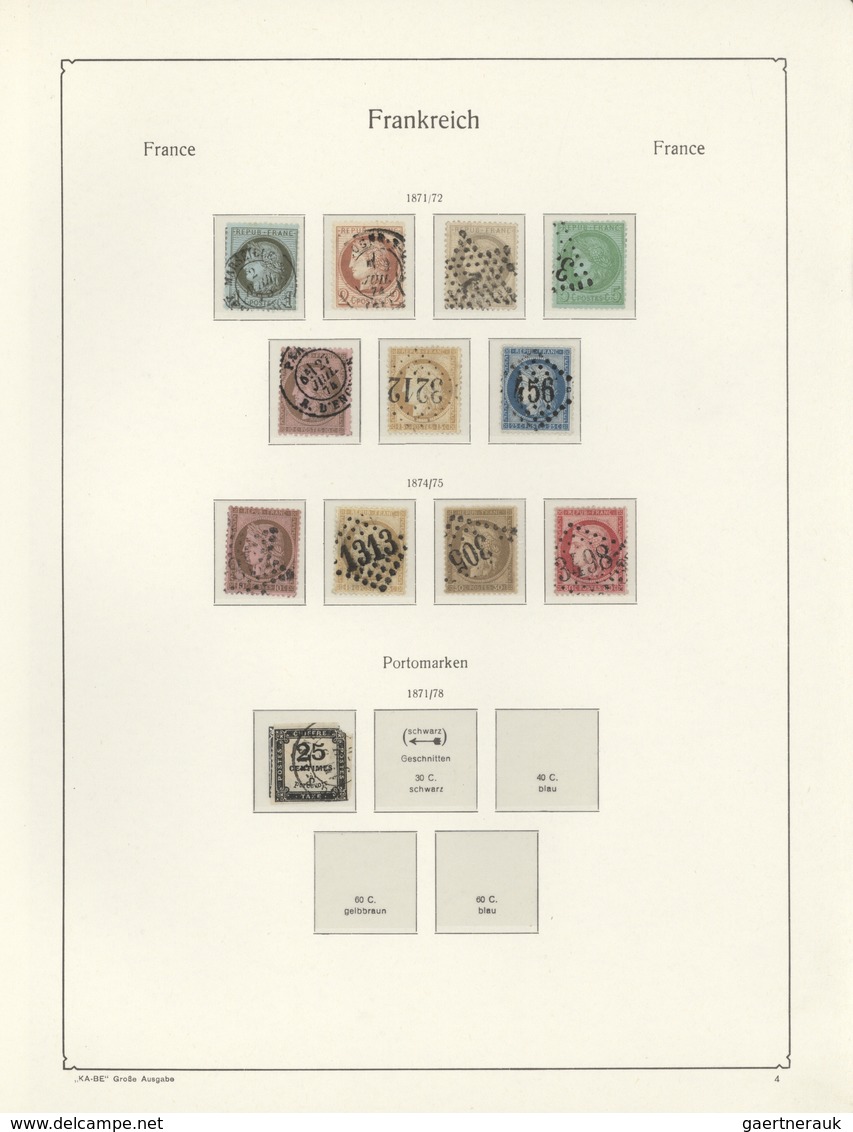 Frankreich: 1850 - 1957, Clean Stamped Collection From The Classic Issues With Some Gaps (sheet 3 Un - Colecciones Completas