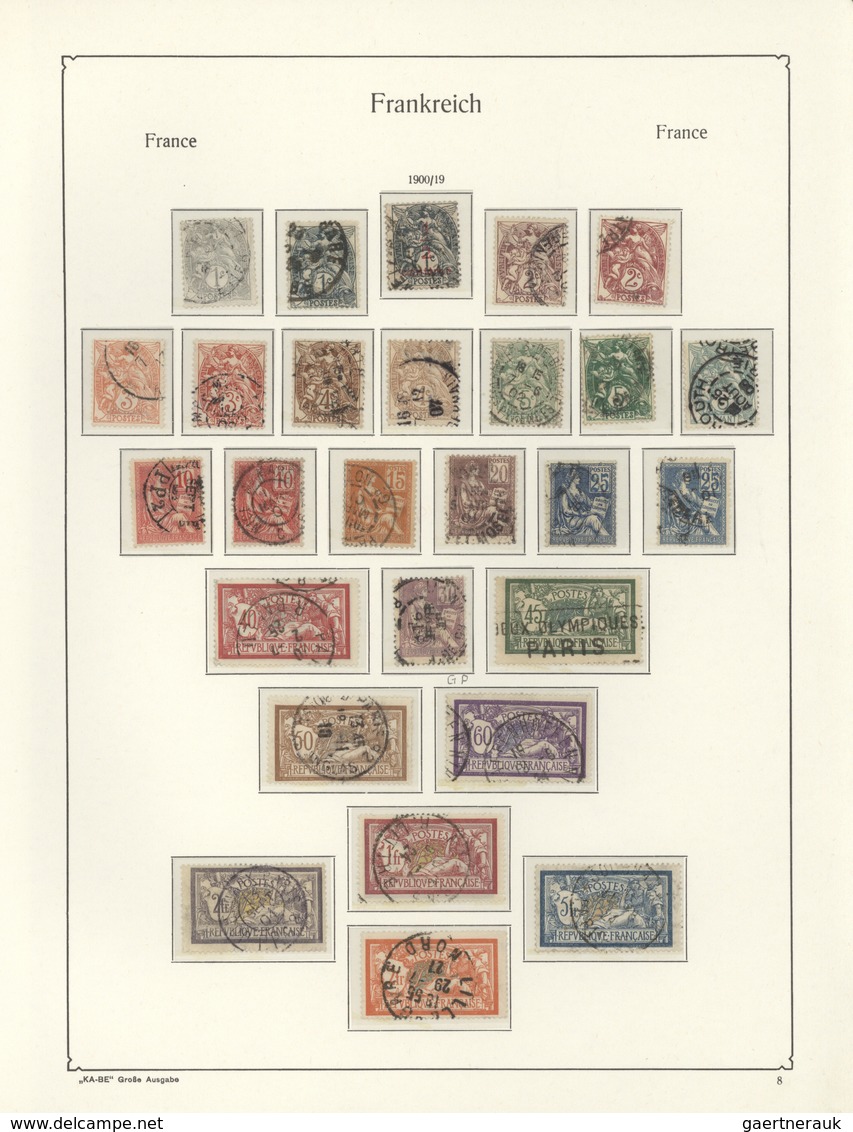 Frankreich: 1850 - 1957, Clean Stamped Collection From The Classic Issues With Some Gaps (sheet 3 Un - Collections