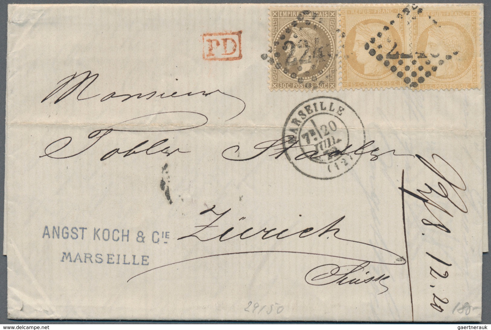 Frankreich: 1850-1870's Ca.: About 220 Covers And Postcards Franked By 'Ceres' And/or 'Napoleon' Adh - Verzamelingen