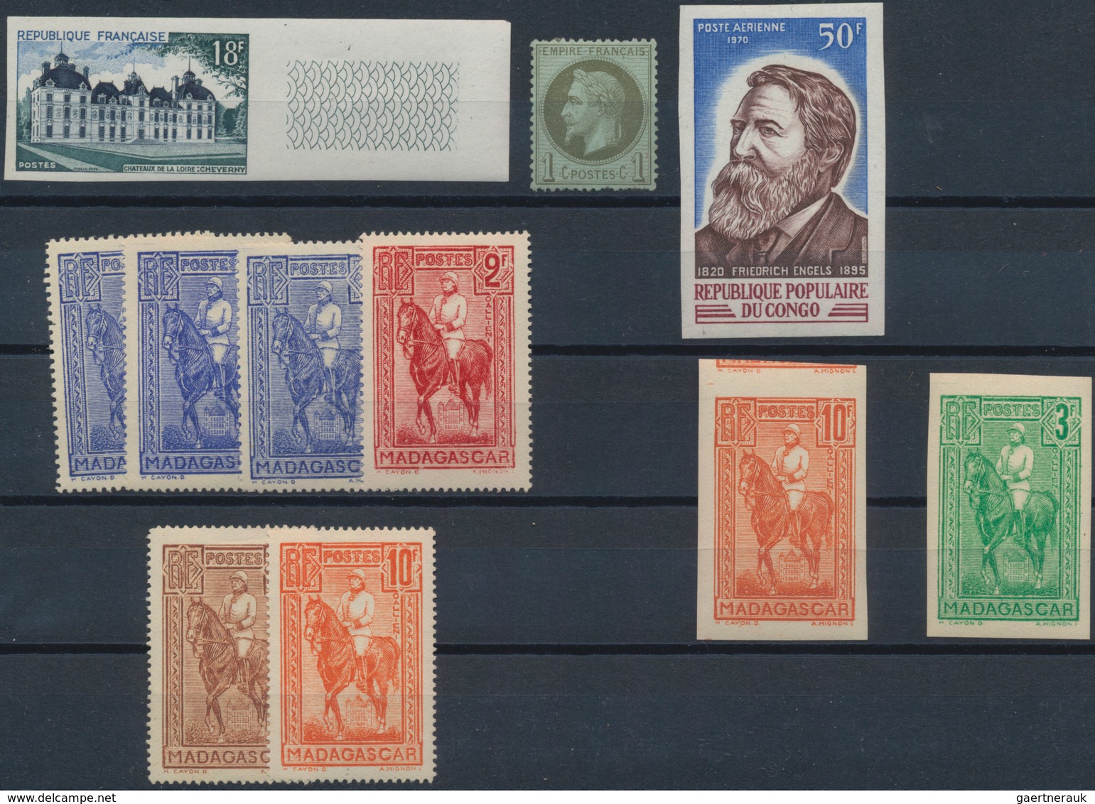 Frankreich: 1860/1970 (ca.), France/area, Lot Of Stamps And Covers, E.g. Ballon Monte Letter 25.OCT - Collections