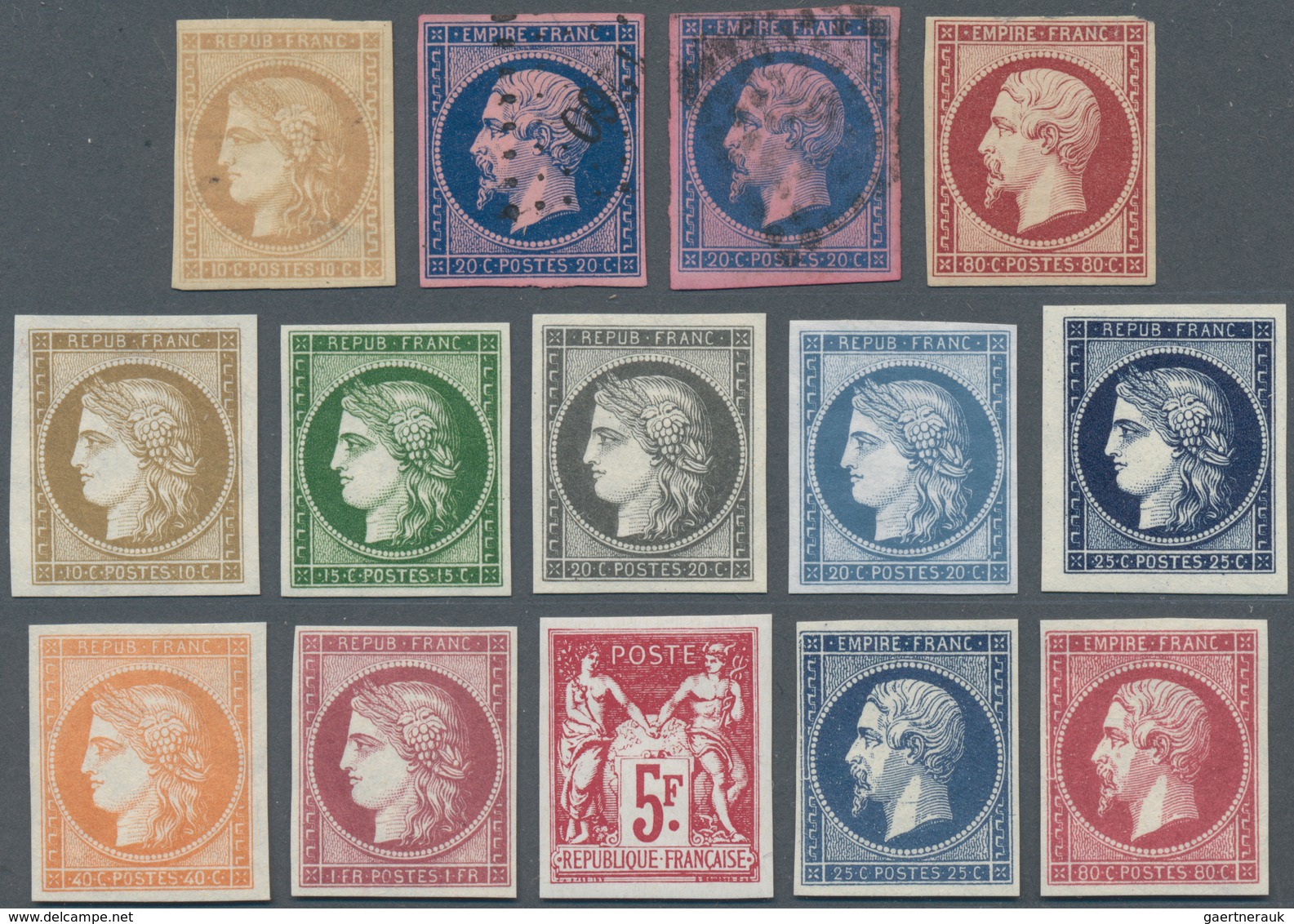 Frankreich: 1860/1978 (ca.), Accumulation With A Large Section Classic Issues Mostly Modern Imperfor - Collections