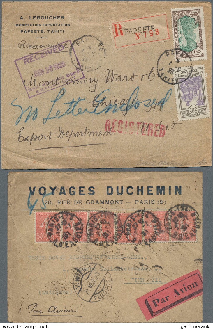 Frankreich: 1890's-1930's Ca.: Group Of 36 Covers, Postcards And Postal Stationery Items, Mostly Fro - Colecciones Completas