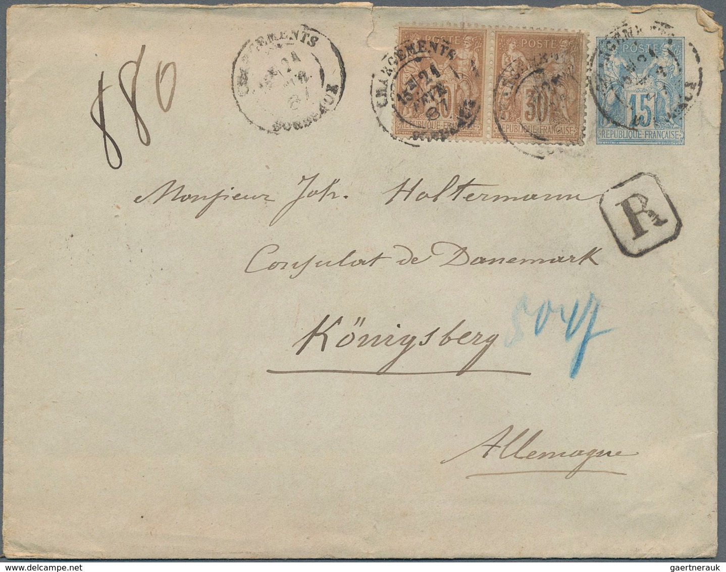 Frankreich: 1890's-1930's Ca.: Group Of 36 Covers, Postcards And Postal Stationery Items, Mostly Fro - Collections